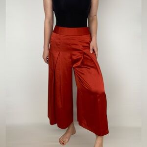 TED BAKER London‎ Katiee Pleated Culottes High Rise Wide Leg Pockets Cropped